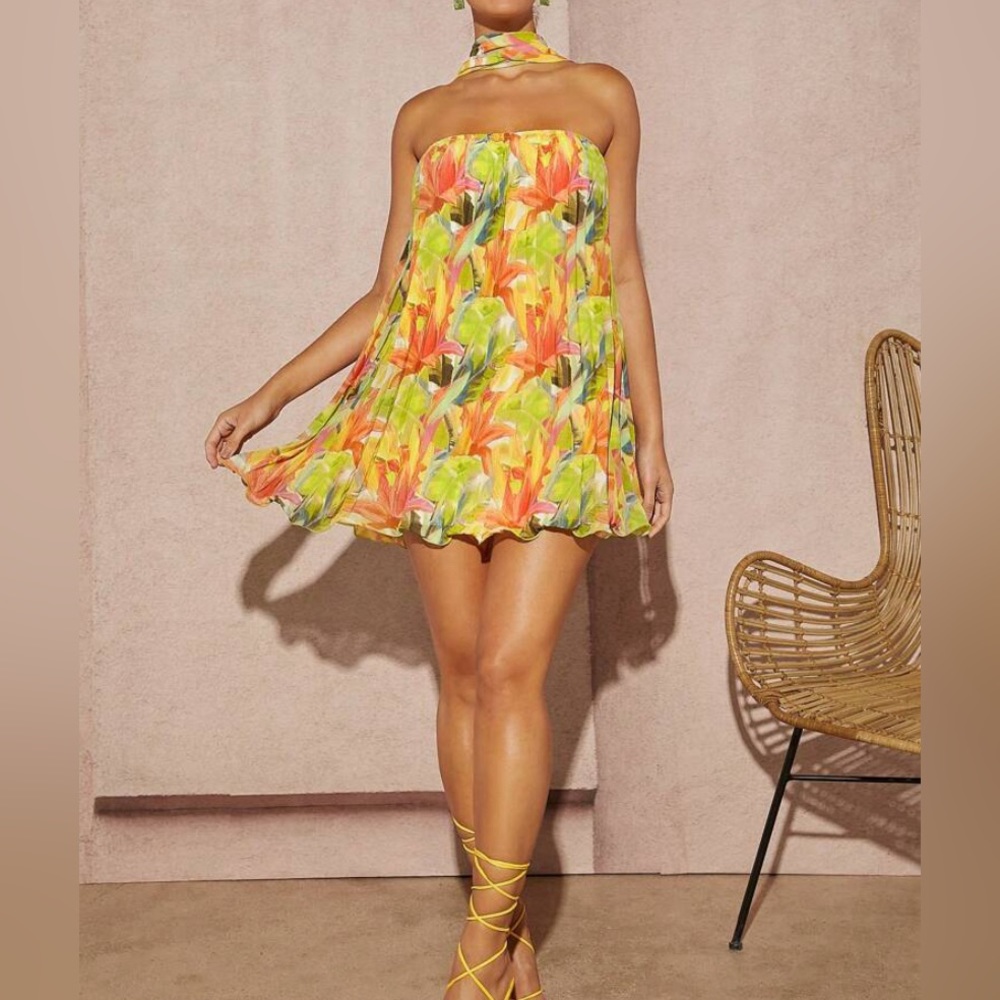 Beautiful Floral Mini Dress